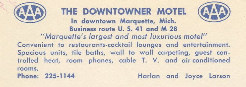 Downtowner Motel - Old Postcard View (newer photo)